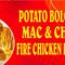 Potato Bolognese Mac & Cheese Fire Chicken Popcorn Sawo Manila