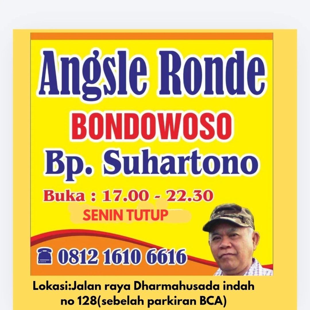 Warung Angsle Ronde Bondowoso Bp. Suhartono