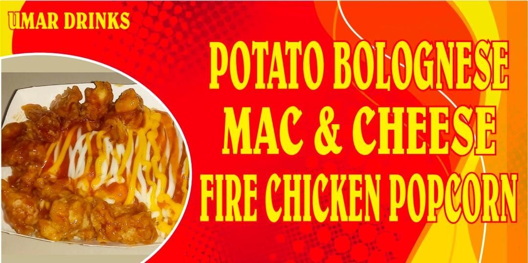 Potato Bolognese Mac & Cheese Fire Chicken Popcorn Sawo Manila