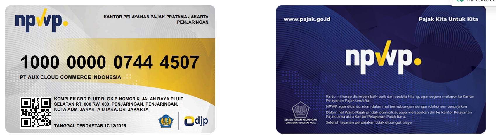 PT AUX CLOUD COMMERCE INDONESIA