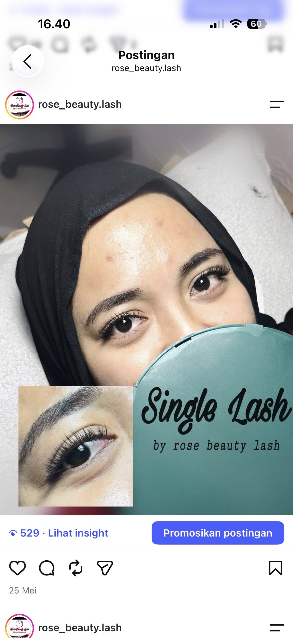 Salon rose beauty lash