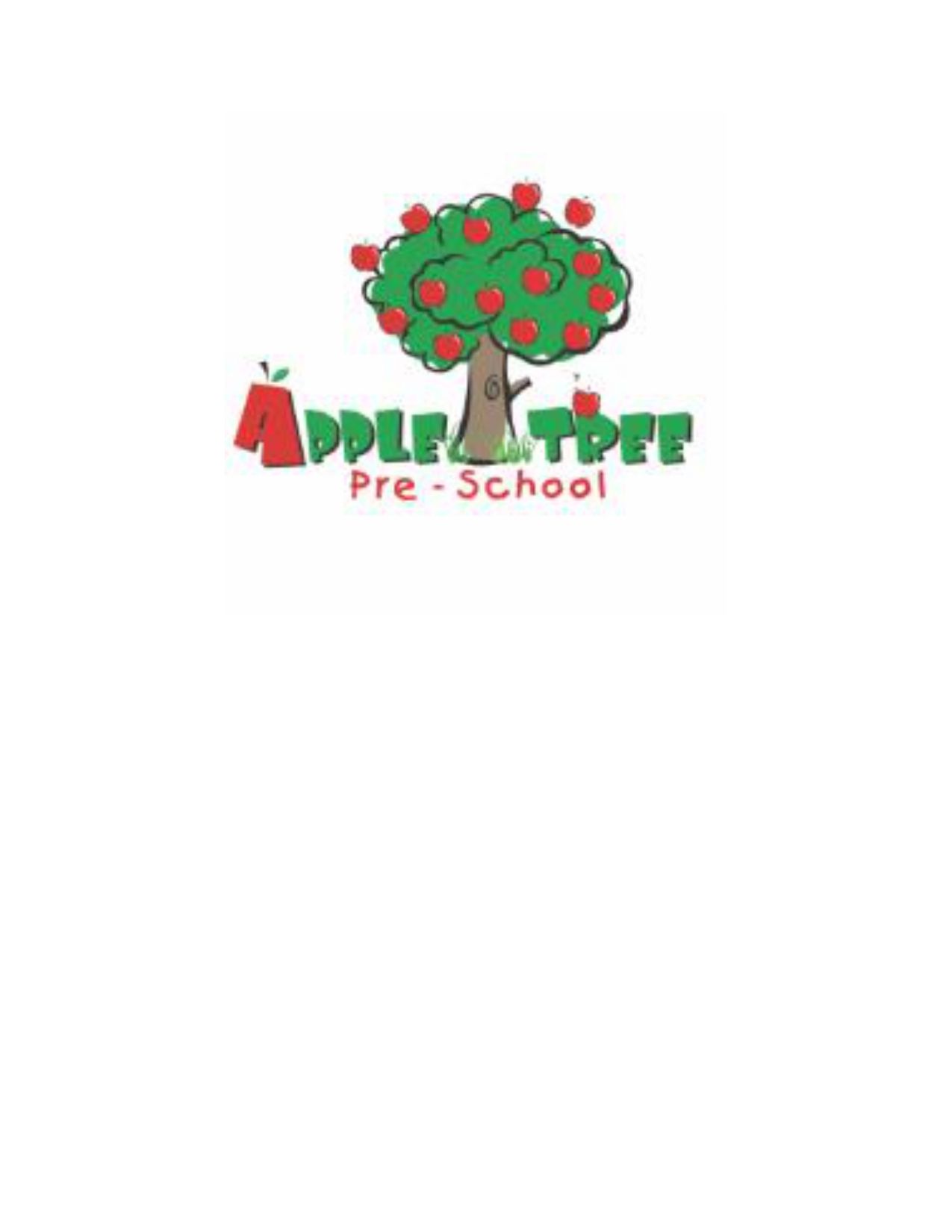 Apple tree preschool green garden logo